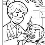 coloriage Dentiste pour enfant de 7 ans