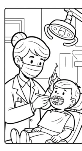 coloriage Dentiste pour enfant de 7 ans