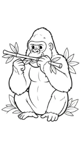 coloriage Gorille gratuit à imprimer