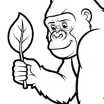 coloriage Gorille pour primaire