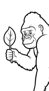 coloriage Gorille pour primaire