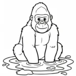 coloriage Gorille gratuit