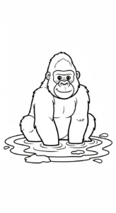 coloriage Gorille gratuit