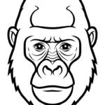 coloriage Gorille gratuit à imprimer