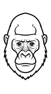 coloriage Gorille gratuit à imprimer