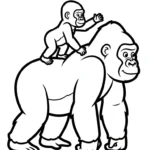 coloriage Gorille gratuit à imprimer