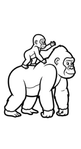coloriage Gorille gratuit à imprimer