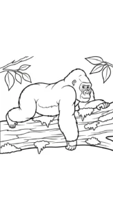 télécharger coloriage Gorille gratuit