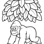 imprimer coloriage Gorille