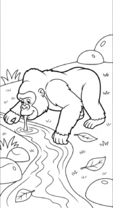coloriage Gorille à imprimer pour enfants