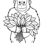 coloriage Gorille educatif pour enfant