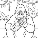 coloriage Gorille a imprimer gratuitement