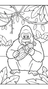 coloriage Gorille a imprimer gratuitement