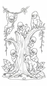 coloriage Gorille pour enfant à imprimer