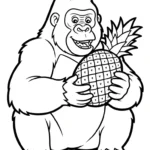 coloriage Gorille pour enfant de 2 ans