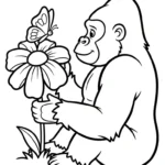 coloriage Gorille pour enfant de 3 ans