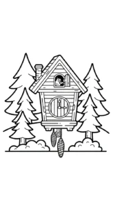 coloriage Horloge pour enfant gratuit