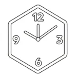 coloriage Horloge à imprimer pour enfant de 6 ans