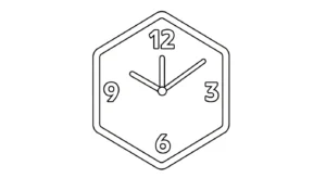 coloriage Horloge à imprimer pour enfant de 6 ans