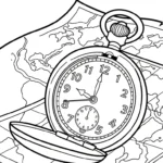 coloriage Horloge a imprimer