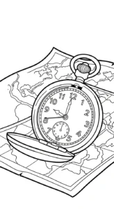 coloriage Horloge a imprimer