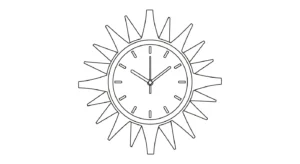 coloriage Horloge à imprimer pour enfants