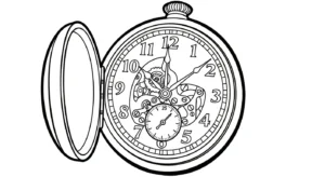 coloriage Horloge à imprimer gratuitement