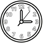 coloriage Horloge à imprimer pour enfant de 12 ans