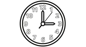 coloriage Horloge à imprimer pour enfant de 12 ans