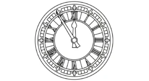 coloriage Horloge a imprimer