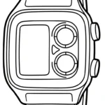 coloriage Horloge pour enfant a imprimer gratuit