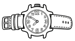 coloriage Horloge pour enfant a imprimer gratuit