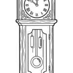 coloriage Horloge pour enfant de 3 ans
