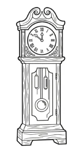 coloriage Horloge pour enfant de 3 ans