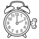 coloriage Horloge pour enfant de 2 ans