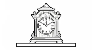 coloriage Horloge pour enfant gratuit