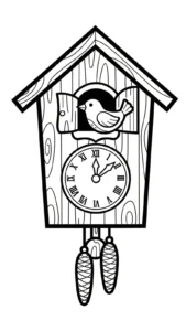 coloriage Horloge pour enfant de 8 ans