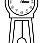 coloriage Horloge et découpage à imprimer