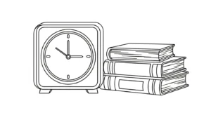 coloriage Horloge à imprimer kawaii