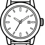 imprimer coloriage Horloge gratuit