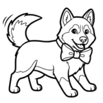 coloriage Husky a imprimer gratuitement