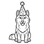 coloriage Husky pour enfant de 10 ans
