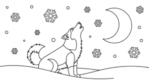 coloriage Husky à imprimer gratuitement pdf