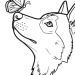 coloriage Husky a colorier en ligne gratuitement