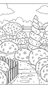 coloriage Jardin pour enfant de 6 ans