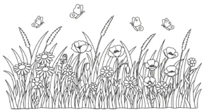 coloriage Jardin pour enfant de 8 ans
