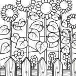 coloriage Jardin et decoupage a imprimer gratuit