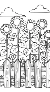 coloriage Jardin et decoupage a imprimer gratuit