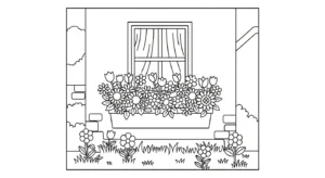 coloriage Jardin à imprimer pour enfant de 6 ans
