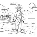 coloriage Jésus Christ pour enfant de 7 ans